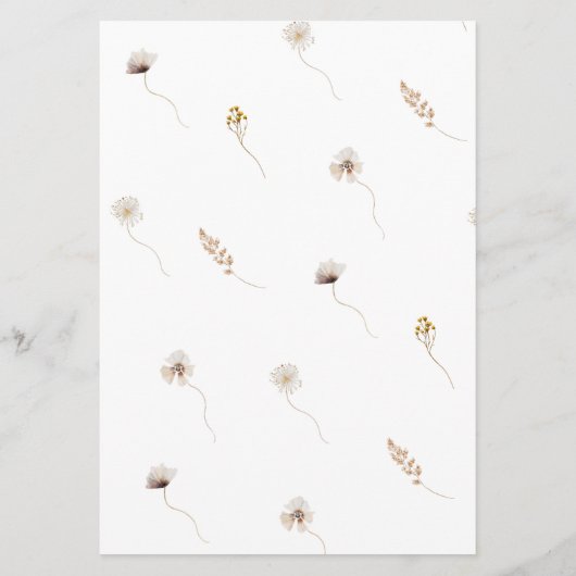 Invitation Wreath Floral Boho moderne séché Nom de la table (Dos)