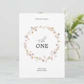 Invitation Wreath Floral Boho moderne séché Nom de la table (Debout devant)