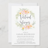 Invitation Wreath florale Airy | Bridal ou Baby shower virtue (Devant)