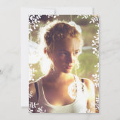 Invitation Wreath florale en lunette doux 16 photo (Dos)