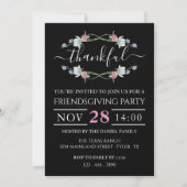 Invitation Wreath florale sauvage, Thanksgiving Party (Devant)