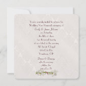 Invitation Wreath mariage sur Damask Vow Renewal (Dos)