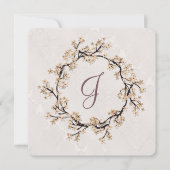 Invitation Wreath mariage sur Damask Vow Renewal (Devant)