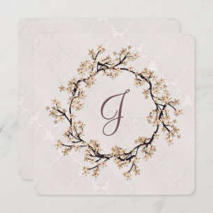 Invitation Wreath mariage sur Damask Vow Renewal