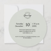 Invitation Wreath moderne logo d'entreprise Fête de fêtes (Dos)