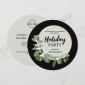 Invitation Wreath moderne logo d'entreprise Fête de fêtes (Devant / Derrière)