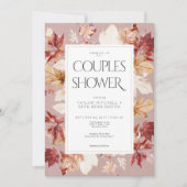 Invitation Wreath rustique de automne laisse vin Couples Douc (Devant)