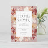 Invitation Wreath rustique de automne laisse vin Couples Douc (Debout devant)