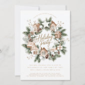 Invitation Wreath Rustique Maisons Cabine Minimaliste (Devant)