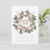 Invitation Wreath Rustique Maisons Cabine Minimaliste (Debout devant)