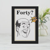 Invitation wtf 40e anniversaire fête drôle Hommes anniversair (Debout devant)
