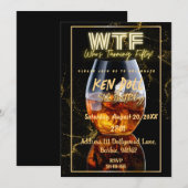 Invitation WTF Fifty Men's 50th Birthday Party Download (Devant / Derrière)