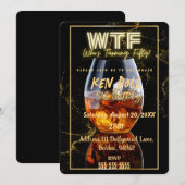 Invitation WTF Fifty Men's 50th Birthday Party Download (Devant / Derrière)