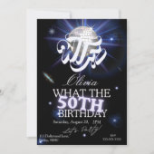 Invitation WTF Who’s Turning 50 Funny 50th Birthday Sarcastic (Devant)