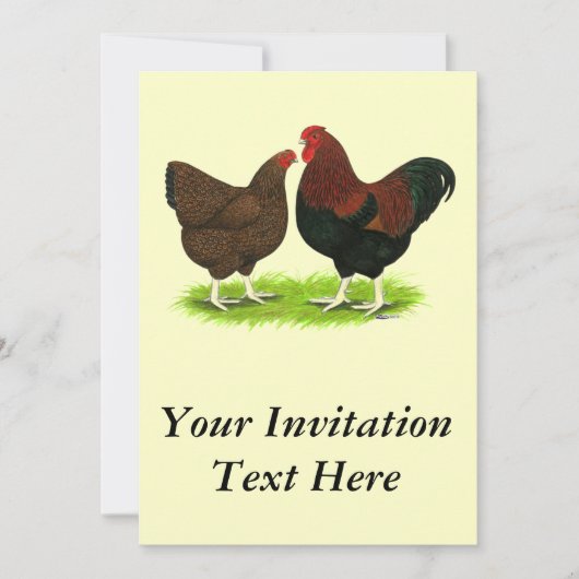 Invitation Wyandotte : paire de perdrix (Devant)