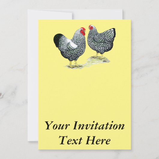 Invitation Wyandottes Paire en argent (Devant)