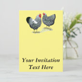 Invitation Wyandottes Paire en argent (Debout devant)