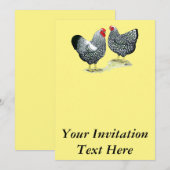 Invitation Wyandottes Paire en argent (Devant / Derrière)
