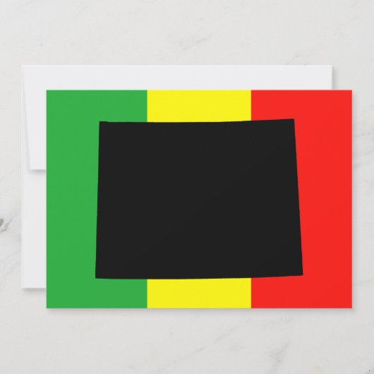 Invitation Wyoming avec des couleurs Rasta (Devant)