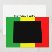 Invitation Wyoming avec des couleurs Rasta (Devant / Derrière)