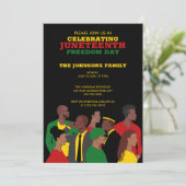 Invitation Xe | African American Freedom Day Black (Debout devant)