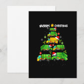 Invitation Xmas Garbage Truck Arbre de Noël Orname (Devant / Derrière)