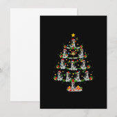 Invitation Xmas Lights Cavalier King Charles Spaniel Chien No (Devant / Derrière)