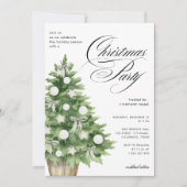 Invitation Xmas Tree Entreprise Bureau Noël (Devant)