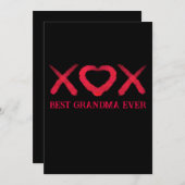 Invitation Xox, amour, baisers, design valentin, meilleure gr (Devant / Derrière)