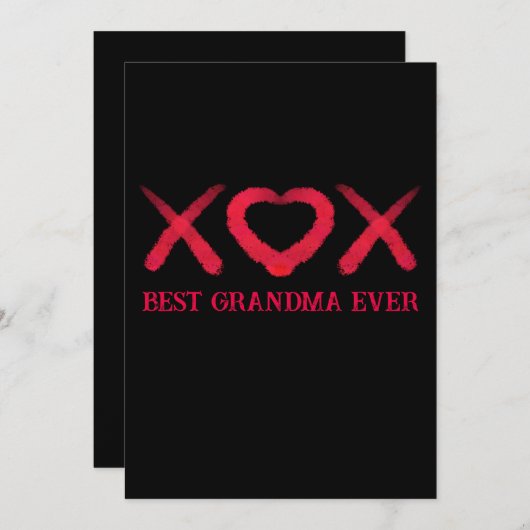 Invitation Xox, amour, baisers, design valentin, meilleure gr (Devant / Derrière)