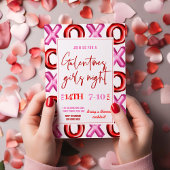 Invitation XOXO ballon en feuille Galentines filles Invitatio