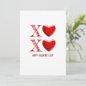 Invitation Xoxo Bonne Saint Valentin avec bonbon de coeur dou (Debout devant)