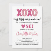 Invitation XOXO Câlins & Bisous Saint-Valentin 1er Anniversai (Devant)