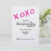Invitation XOXO Galentine's Day amis Valentines Party Invi (Debout devant)