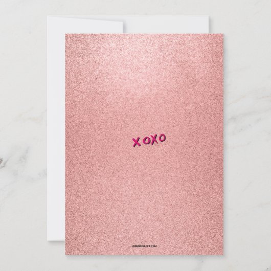 Invitation XOXO Galentine's Day Rose Gold Valentines Party (Dos)