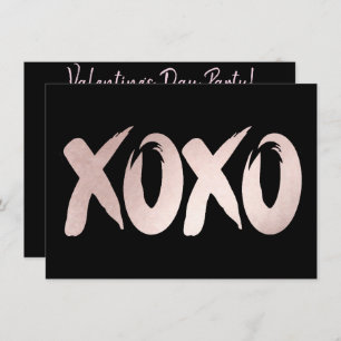 Invitation XOXO rose pâle Jour Chic des Valentines