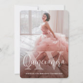 Invitation XV Quinceañera moderne 2 Photo 15ème anniversaire (Devant)