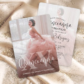 Invitation XV Quinceañera moderne 2 Photo 15ème anniversaire