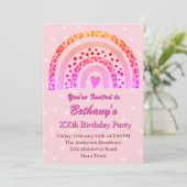 Invitation XXe anniversaire de l'Empreinte de léopard Boho Pi (Debout devant)