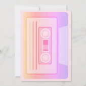 Invitation Y2k 90s 80s thème Pastel rose Ado fête d'anniversa (Dos)