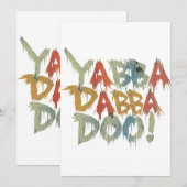 Invitation Yabba dabba doo ! (Devant / Derrière)