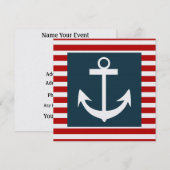 Invitation Yacht Club - Nautique - SRF (Devant / Derrière)