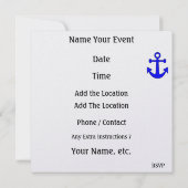 Invitation Yacht Club - Nautique - SRF (Dos)