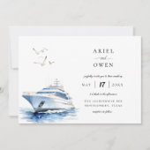 Invitation Yacht de luxe Nautique Mariage à thème (Devant)