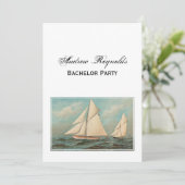 Invitation Yachts de course nautiques vintage #1 (Debout devant)