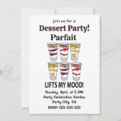 Invitation Yaourt Parfait Fruit Sucré Froid Dessert (Devant)