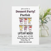 Invitation Yaourt Parfait Fruit Sucré Froid Dessert (Debout devant)