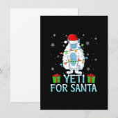 Invitation Yati Pour Père Noël Les Lumières De Noël Yeti (Devant / Derrière)