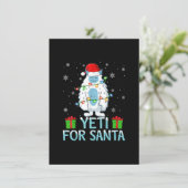 Invitation Yati Pour Père Noël Les Lumières De Noël Yeti (Debout devant)