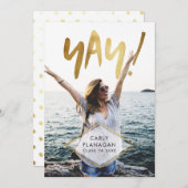 Invitation Yay ! Soirée de célébration de la graduation de l' (Devant / Derrière)